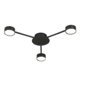 LED csillár GX53 Zibo x3 65cm fekete	