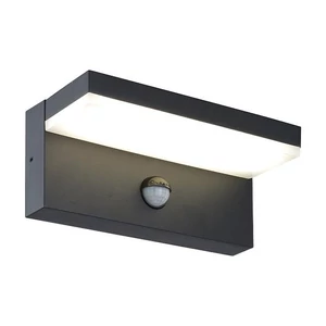 Hestio led homlokzati lámpatest, 9w, fekete, pir