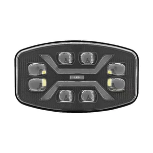 LED munkalámpa 10-60V 60W 10LED 6000K és figyelmeztető narancssárga