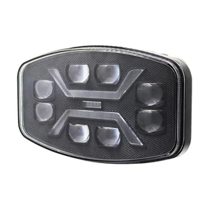 LED munkalámpa 10-60V 60W 10LED 6000K és figyelmeztető narancssárga