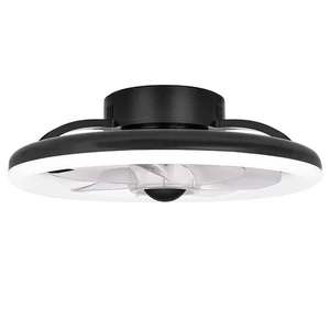 Led Flip mennyezeti lámpa 36W+15W 3CCT ventilátorral 40cm fekete	