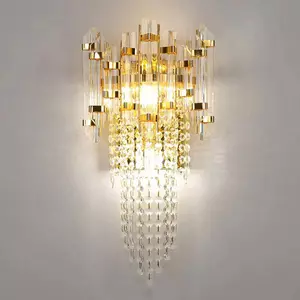 THEODORE WALL LAMP 3XG9 GOLD/CRYSTALS