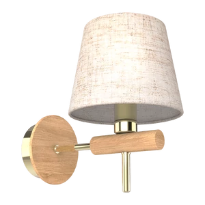 JONAS WALL LAMP 1XE14 GOLD/WOOD