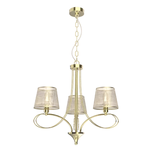 REBECCA CHANDELIER 3XE14 GOLD