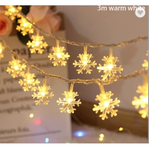 LED lánc, 3xAA karácsonyi csillagok, 20 LED 3m 2700K