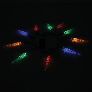 CHRISTMAS ICICLE LIGHT 10PCS RGB 2XАА IP20