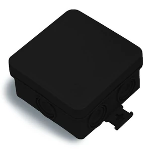 Kötődoboz 75x75x36mm könnyített oldal IP55 fekete