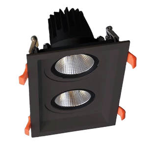 DOUBLE LED MOVABLE SPOT LIGHT 2X30W 230V 3000K BLACK