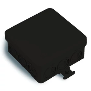 Kötődoboz 85x85x36mm könnyített oldal IP55 fekete
