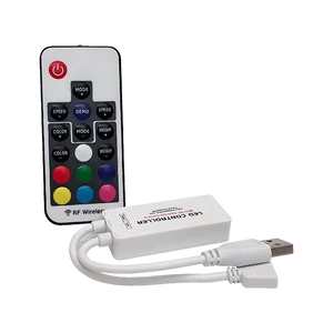 RF MINI RGB USB LED CONTROLLER WITH REMOTE FOR LED STRIP 5V