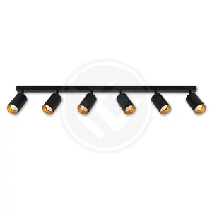Fali lámpa gu10 led eris gold mozgatható x6 fekete
