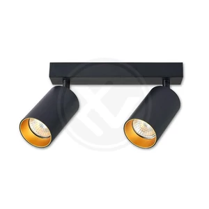 Fali lámpa gu10 led eris gold mozgatható x2 fekete