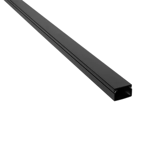 2m. 25X25 PLASTIC CABLE TRUNKING CT2 BLACK