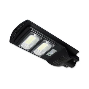 LED utcai napelemes lámpa 100W IP65 PIR 6000K távirányítóva