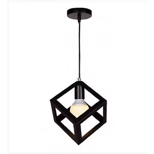 Led csillár függő e27 cube x1 fekete