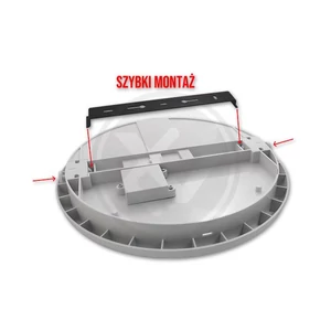 Led midas mennyezeti lámpa 22w ip65 4000k ik10 mikrohullámú érzékelő