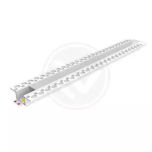 PVC LED profil 50x12 süllyesztett GK fehér 2m Átlátszó fedlap	