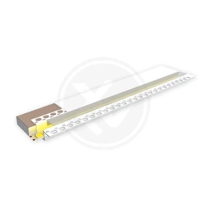 LED PVC profil 33x12 süllyesztett fekete 2m tejes fedlap