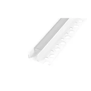 PVC LED profil 33x12 süllyesztett fehér 2m átlátszó fedlap	