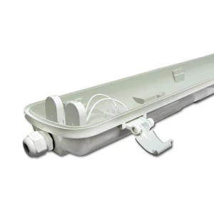 Üres lámpatest vízálló IP65 led fénycsőnek120cm 2x36W Átlátszó