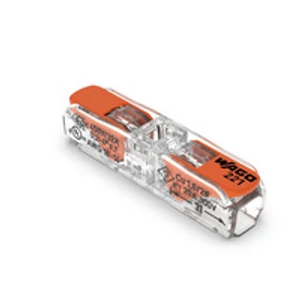 WAGO 221-2411 vezeték összekötő sodrott 2-es, átlátszó, max. 4 mm2, 32A
