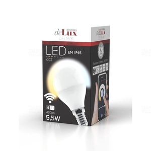 LED kisgömb 5,5W E14 470lm 2700-6500K fényforrás 270fok Ra80 230V CCT, Smart Wi-fi szabályozható fényerő