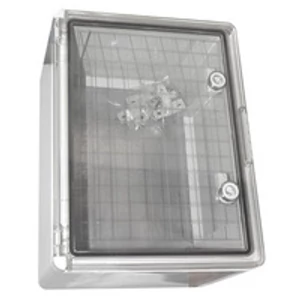 Műanyag elosztószekrény átlátszó ajtóval 300x250x150mm, IP65, ABS, fém szerelőlappal