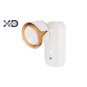 Fali olvasólámpa fehér + arany usb gx53 foglalat