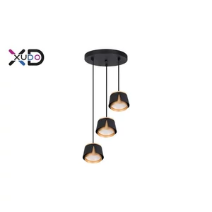 Függeszték x3 gx53 fekete+arany kör