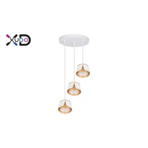 Függesztett lámpa x3 gx53 fehér + arany kör