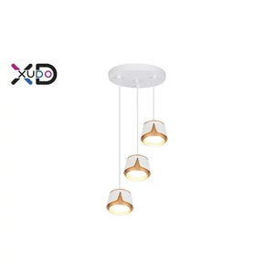 Függesztett lámpa x3 gx53 fehér + arany kör