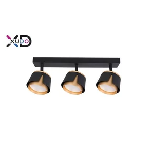 LED fali, mennyezeti lámpa x3 fekete+arany GX53 foglalat