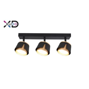 LED fali, mennyezeti lámpa x3 fekete+arany GX53 foglalat