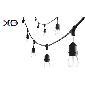 LED füzér 10m 10x E27 1W-os izzókkal