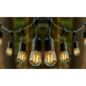 LED füzér 10m 10x E27 1W-os izzókkal