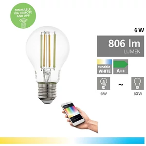 LED Connect EGLO okos fényforrás E27 A60 6W, 2200-6500K, 806 lm