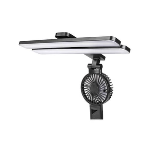 LED asztali lámpa beépített ventilátorral 3000-6000K fekete