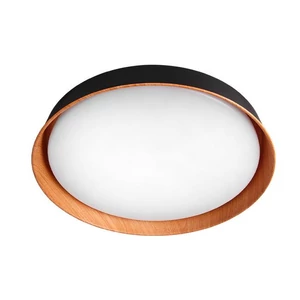Led mennyezeti lámpa 3cct 54w fekete + fa távirányító