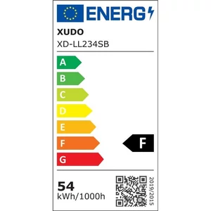 LED mennyezeti lámpa 3CCT 54W 40cm fekete szögletes