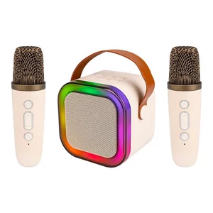 Hordozható karaoke Bluetooth hangszóró gyerekeknek - 2 mikrofon