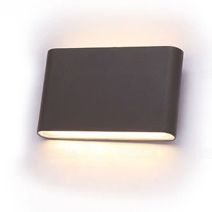 Kültéri falra szerelhető lámpatest, fekete, led 2x3w, 4000k, ip54
