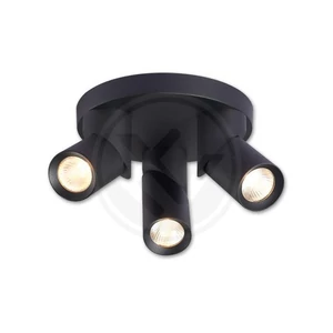 Led rita fali lámpa, mozgatható 3xgu10, kerek, fekete