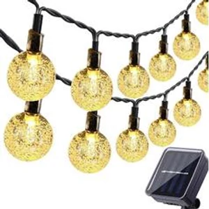 Napelemes led füzér 40 led 785cm kerek