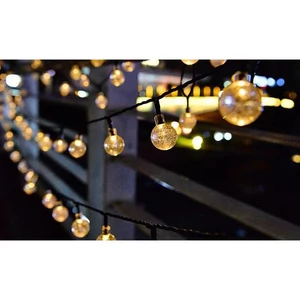 Napelemes LED füzér 40 LED 785cm kerek