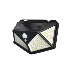 LED napelemes lámpa 100xSMD mozgás- és szürkületérzékelő