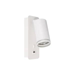GU10 olvasó fali lámpa 55mm fehér USB