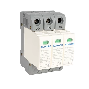 DC típusú túlfeszültség levezető T1+T2 3P SPD DC 1000V 12.5kA