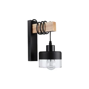 E27 led stark függő fali lámpa x1 fekete + wd
