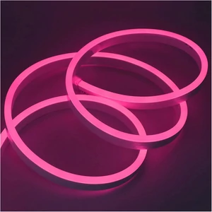 LED szalag neon flex pink, 5m, IP65,12V DC, 6W/fm, 300lm/m, 120LED/m, SMD2835,