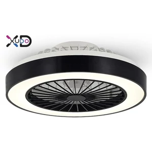 Mennyezeti led lámpa 36w+15w 3cct beépített ventilátorral fekete
